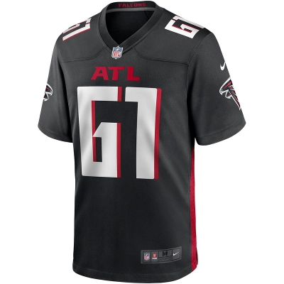Men's Atlanta Falcons Matt Hennessy Nike Black Player Game Jersey 01