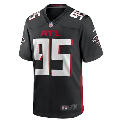 Men's Atlanta Falcons Ta'Quon Graham Nike Black Game Jersey 01