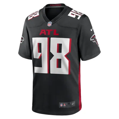 Men's Atlanta Falcons Timmy Horne Nike Black Game Player Jersey 01