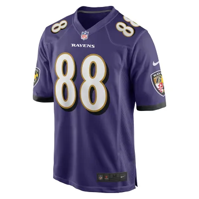 Men's Baltimore Ravens Charlie Kolar Nike Purple Player Game Jersey 01