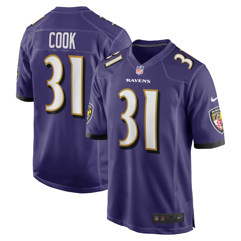 Men's Baltimore Ravens Dalvin Cook Nike Purple Game Jersey