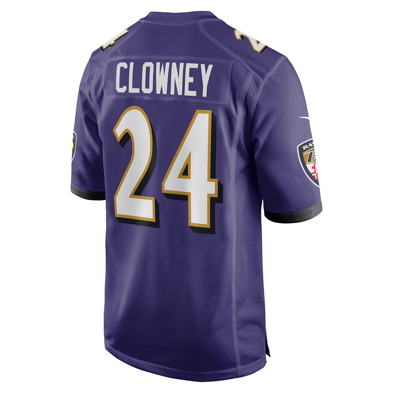 Men's Baltimore Ravens Jadeveon Clowney Nike Purple Game Jersey