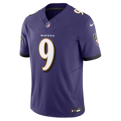 Men's Baltimore Ravens Justin Tucker Nike Purple Vapor F.U.S.E. Limited Jersey 01