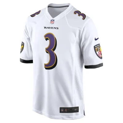 Men's Baltimore Ravens Odell Beckham Jr. Nike White Game Jersey 01