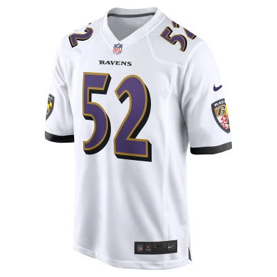 Men's Baltimore Ravens Ray Lewis Nike White Retired Player Game Jersey 01