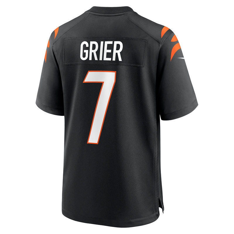 Men's Cincinnati Bengals Will Grier Nike Black Team Game Jersey