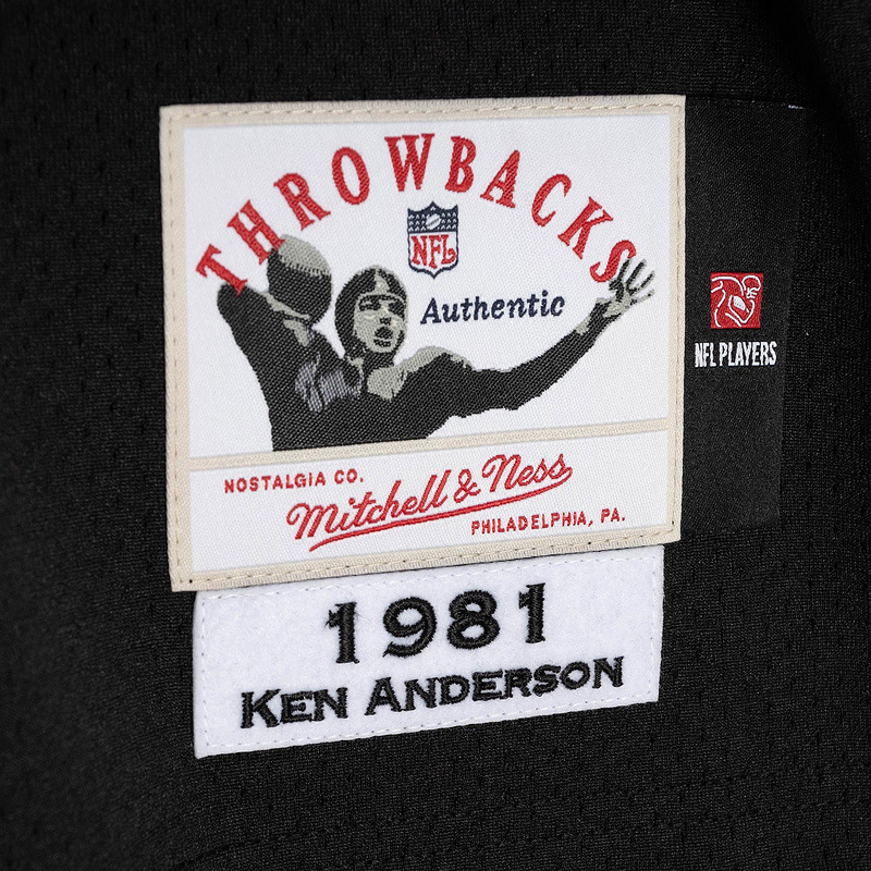 Men's 981 Ken Anderson Mitchell & Ness Black Authentic Throwback Retired Player Jersey