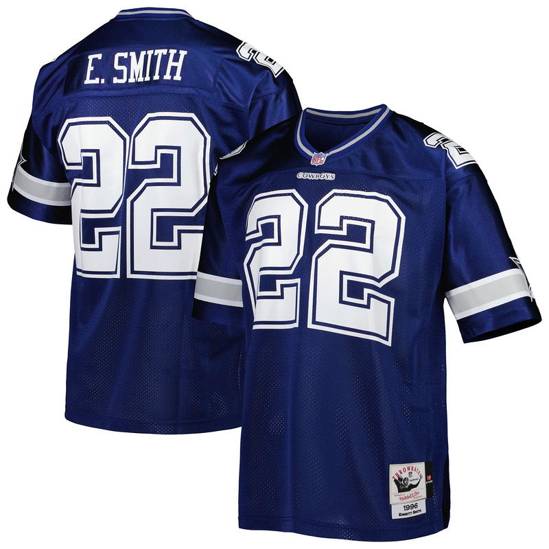 Men's 1996 Emmitt Smith Mitchell & Ness Navy Authentic Throwback Retired Player Jersey