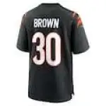 Men's Chase Brown Cincinnati Bengals Nike Team Game Jersey - Black