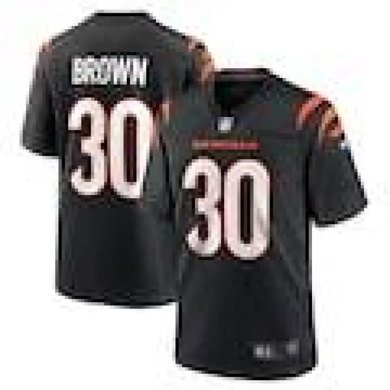 Men's Chase Brown Cincinnati Bengals Nike Team Game Jersey - Black