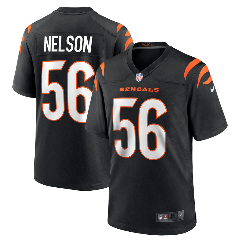 Men's Cincinnati Bengals Garrett Nelson Nike Black Game Jersey