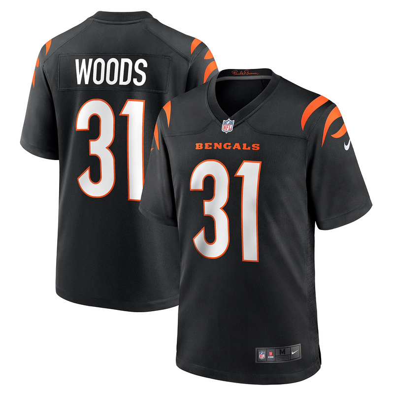 Men's Cincinnati Bengals Ickey Woods Nike Black Retired Player Game Jersey