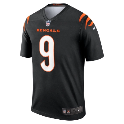 Men's Cincinnati Bengals Joe Burrow Nike Black Legend Jersey 01