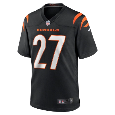 Men's Cincinnati Bengals Jordan Battle Nike Black Team Game Jersey 01