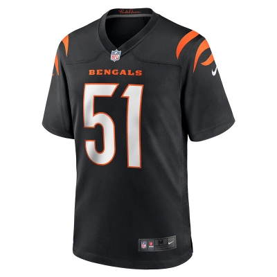 Men's Cincinnati Bengals Markus Bailey Nike Black Game Jersey 01