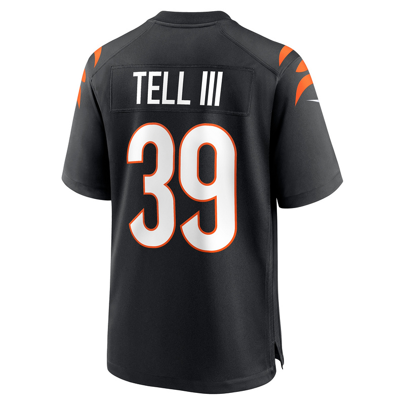 Men's Cincinnati Bengals Marvell Tell III Nike Black Game Player Jersey