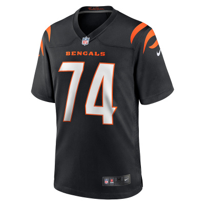 Men's Cincinnati Bengals Max Scharping Nike Black Game Player Jersey 01