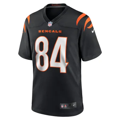 Men's Cincinnati Bengals Mitchell Wilcox Nike Black Player Game Jersey 01