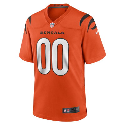Men's Cincinnati Bengals Nike Orange Alternate Game Custom Jersey 01