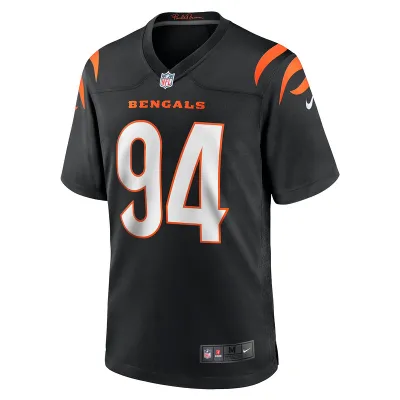 Men's Cincinnati Bengals Sam Hubbard Nike Black Player Game Jersey 01