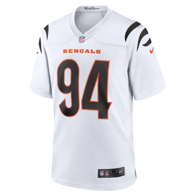 Men's Cincinnati Bengals Sam Hubbard Nike White Game Jersey 01