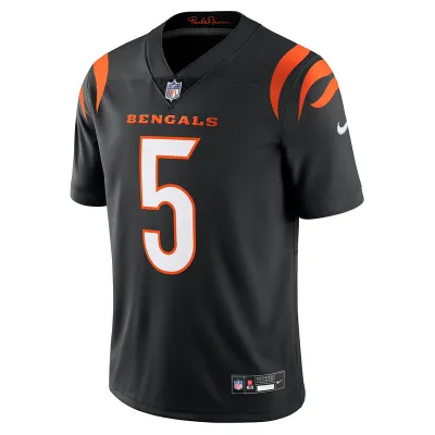 Men's Cincinnati Bengals Tee Higgins Nike Black Vapor Untouchable Limited Jersey 01