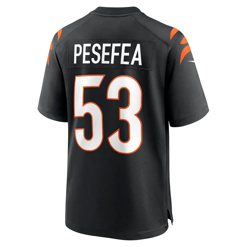 Men's Cincinnati Bengals TJ Pesefea Nike Black Team Game Jersey