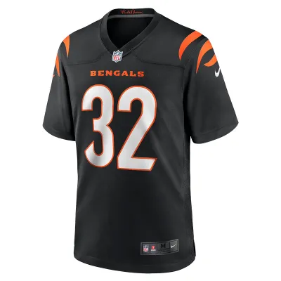 Men's Cincinnati Bengals Trayveon Williams Nike Black Game Jersey 01