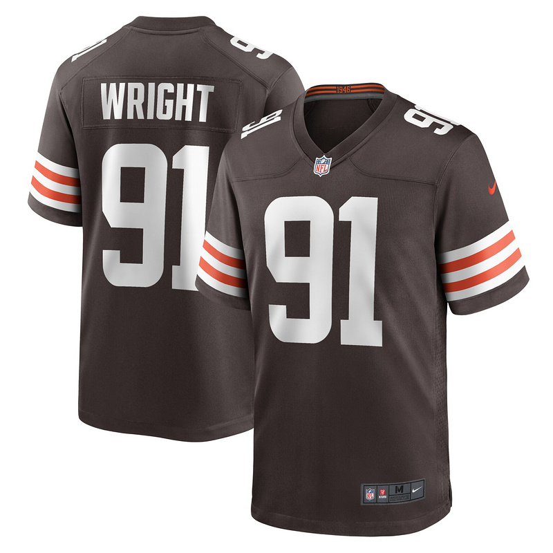 Men's Cleveland Browns Alex Wright Nike Brown Team Game Jersey