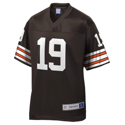 Men's Cleveland Browns Bernie Kosar NFL Pro Line Brown Retired Player Replica Jersey 01