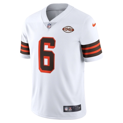 Men's Cleveland Browns Baker Mayfield Nike White 1946 Collection Alternate Vapor Limited Jersey 01