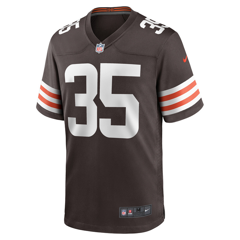 Men's Cleveland Browns Charlie Thomas Nike Brown Team Game Jersey