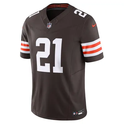 Men's Cleveland Browns Denzel Ward Nike Brown Vapor F.U.S.E. Limited Jersey 01