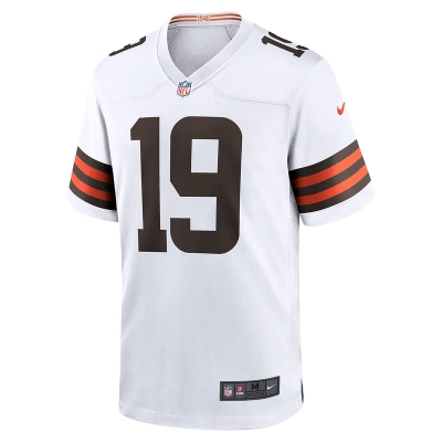 Men's Cleveland Browns Bernie Kosar Nike White Retired Player Game Jersey 01
