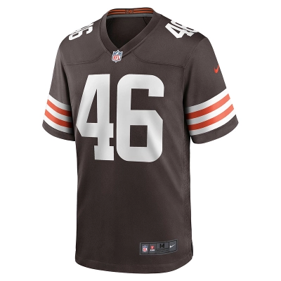 Men's Cleveland Browns Don Fleming Nike Brown Retired Player Jersey 01