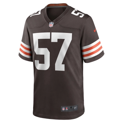 Men's Cleveland Browns Isaiah McGuire Nike Brown Team Game Jersey 01