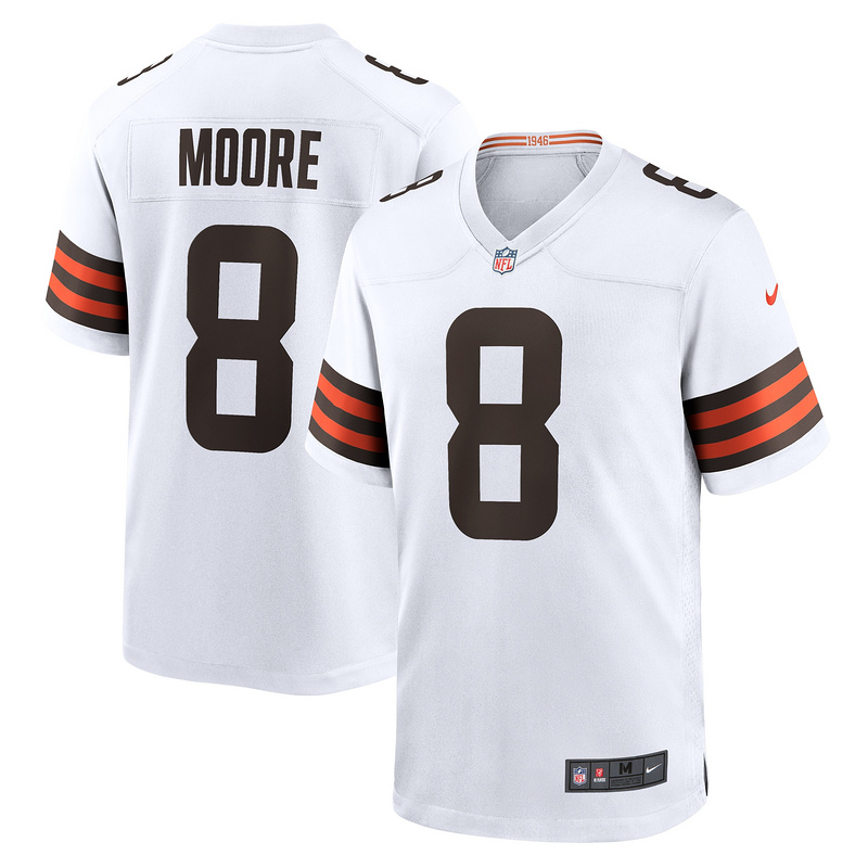 Men's Cleveland Browns Elijah Moore Nike White Team Game Jersey