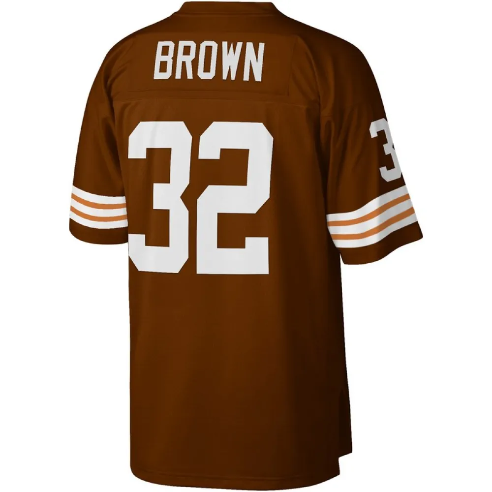 Men's Cleveland Browns Jim Brown Mitchell & Ness Brown Legacy Replica Jersey