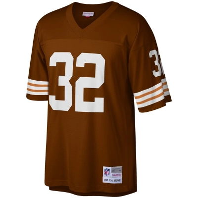 Men's Cleveland Browns Jim Brown Mitchell & Ness Brown Legacy Replica Jersey 01