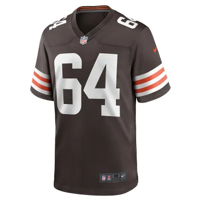Men's Cleveland Browns Joe DeLamielleure Nike Brown Game Retired Player Jersey 01