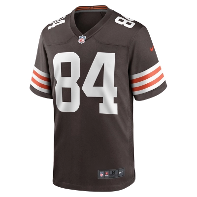 Men's Cleveland Browns Jordan Akins Nike Brown Game Player Jersey 01