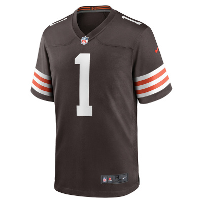 Men's Cleveland Browns Juan Thornhill Nike Brown Game Player Jersey 01