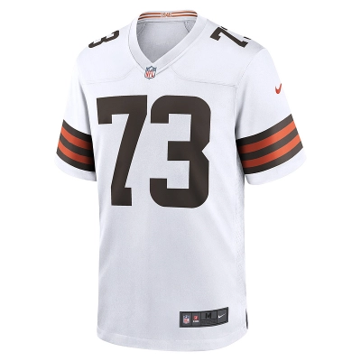 Men's Cleveland Browns Joe Thomas Nike White Retired Game Player Jersey 01