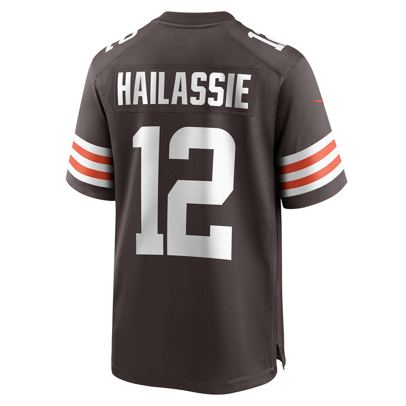 Men's Cleveland Browns Kahlef Hailassie Nike Brown Team Game Jersey