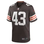 Men's Cleveland Browns Mohamoud Diabate Nike Brown Team Game Jersey