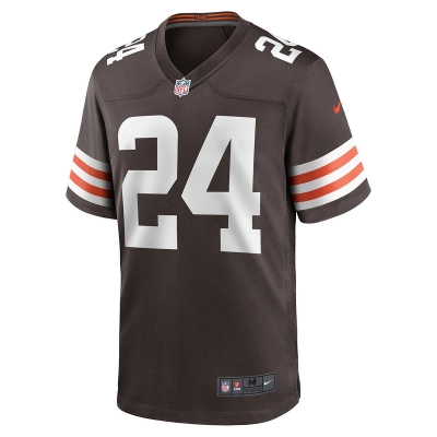 Men's Cleveland Browns Nick Chubb Nike Brown Game Jersey 01