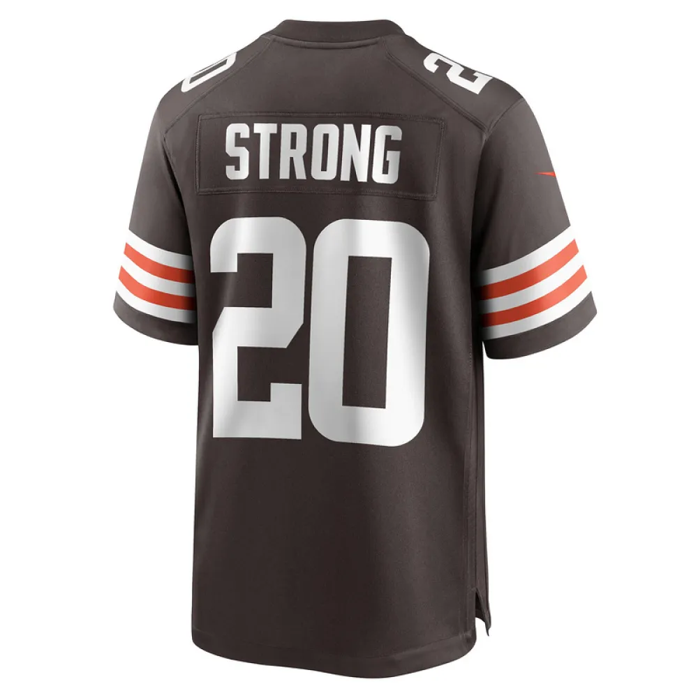 Men's Cleveland Browns Pierre Strong Jr. Nike Brown Team Game Jersey