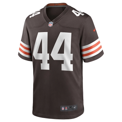 Men's Cleveland Browns Sione Takitaki Nike Brown Game Jersey 01