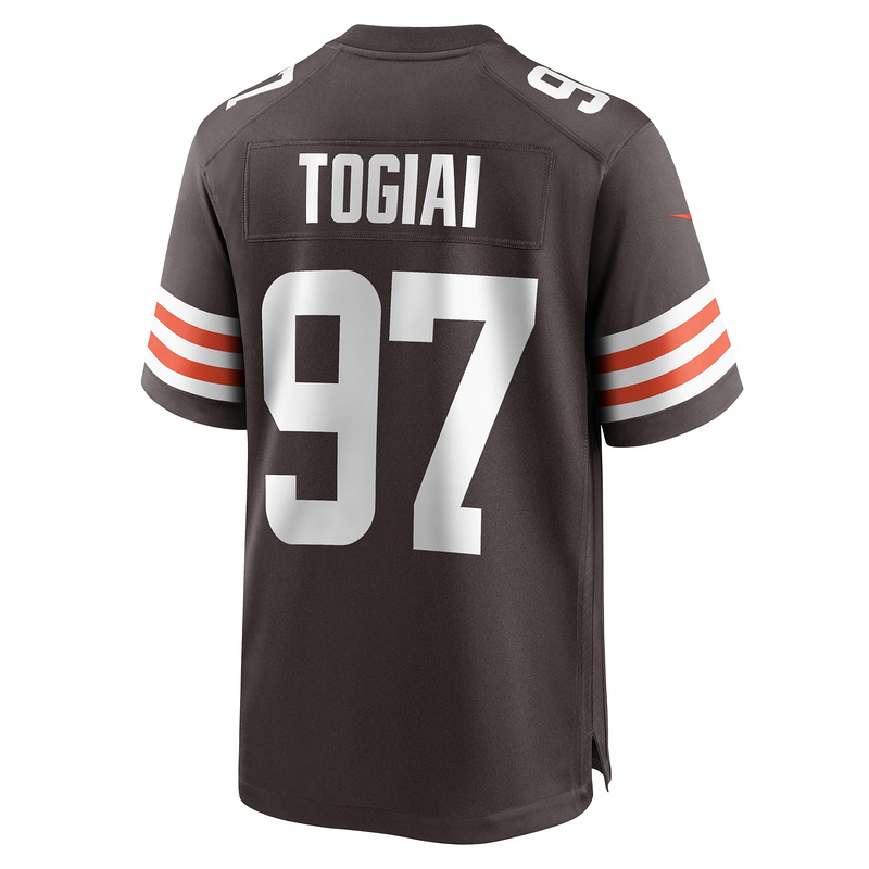 Men's Cleveland Browns Tommy Togiai Nike Brown Game Jersey