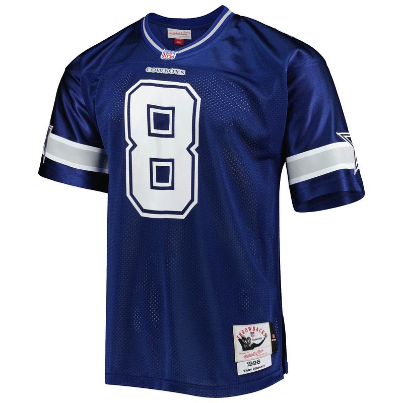 Men's 1996 Troy Aikman Mitchell & Ness Navy Authentic Throwback Retired Player Jersey
